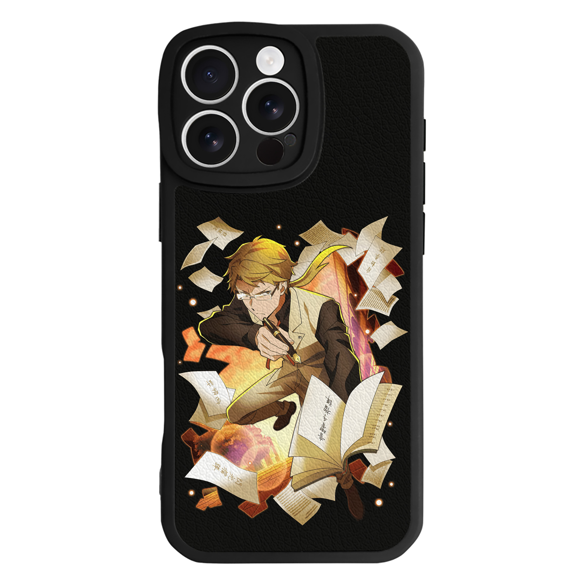 （画像用） 文豪ストレイドッグス Bungo Stray Dogs 【iPhone 16シリーズ対応】シリコンスマホケース（レザー調） 材質：シリコン